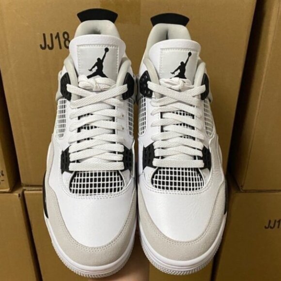 Men Air Jordan 4 retro military black